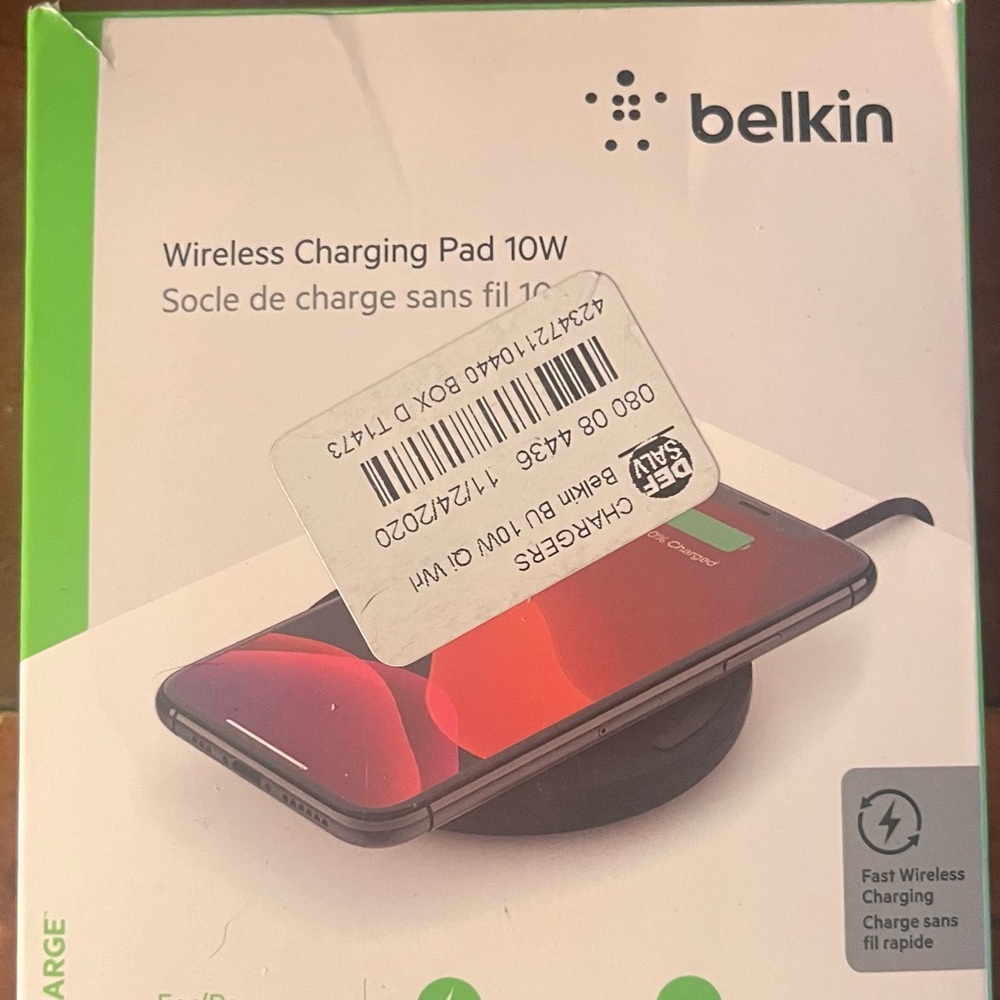 Belkin Black Wireless Charger with LED Indicator